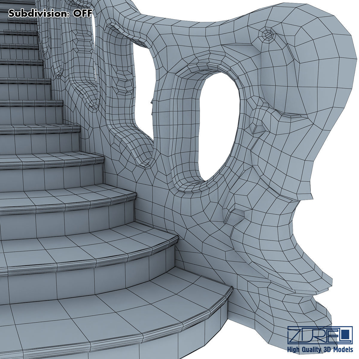 Stairs staircase 3D model_21