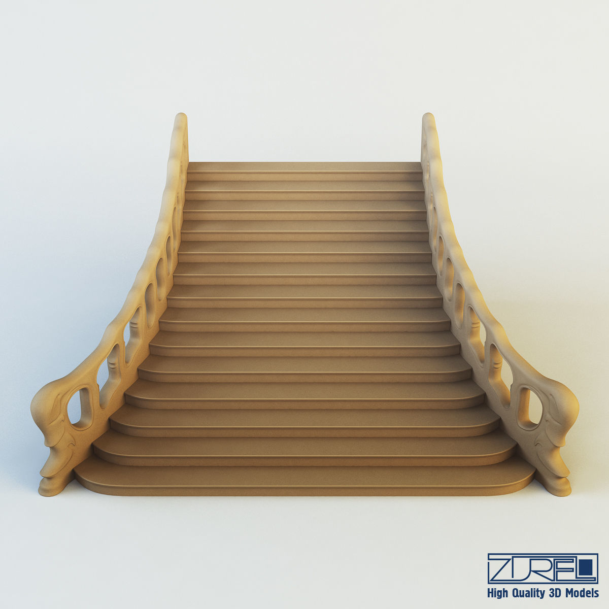Stairs staircase 3D model_6