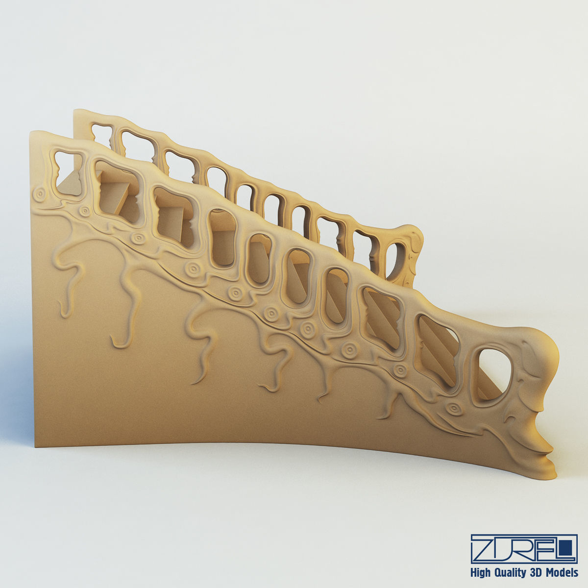 Stairs staircase 3D model_2