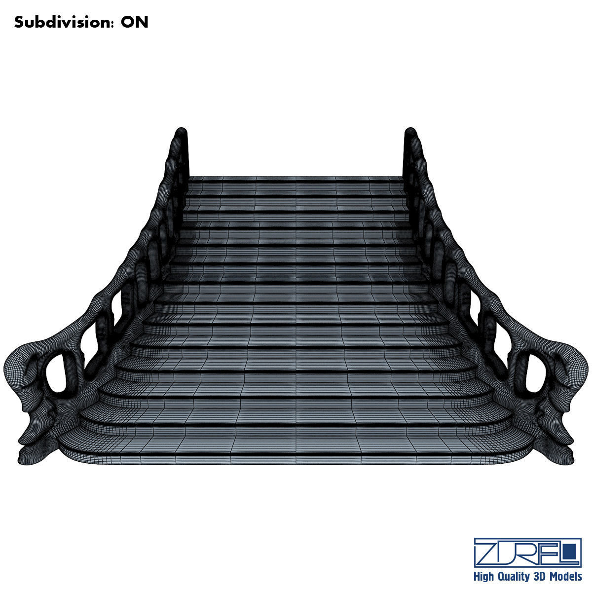 Stairs staircase 3D model_12