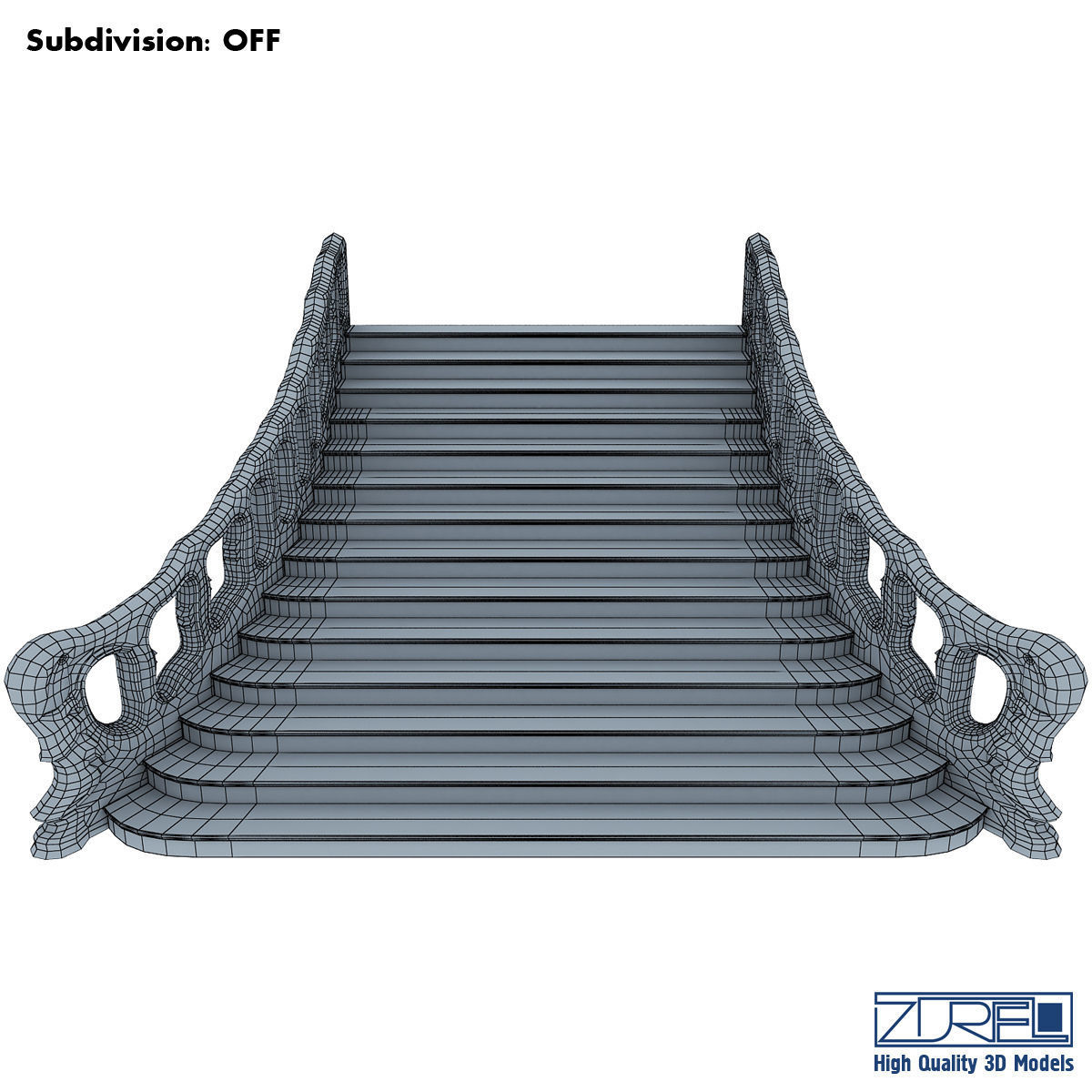 Stairs staircase 3D model_13