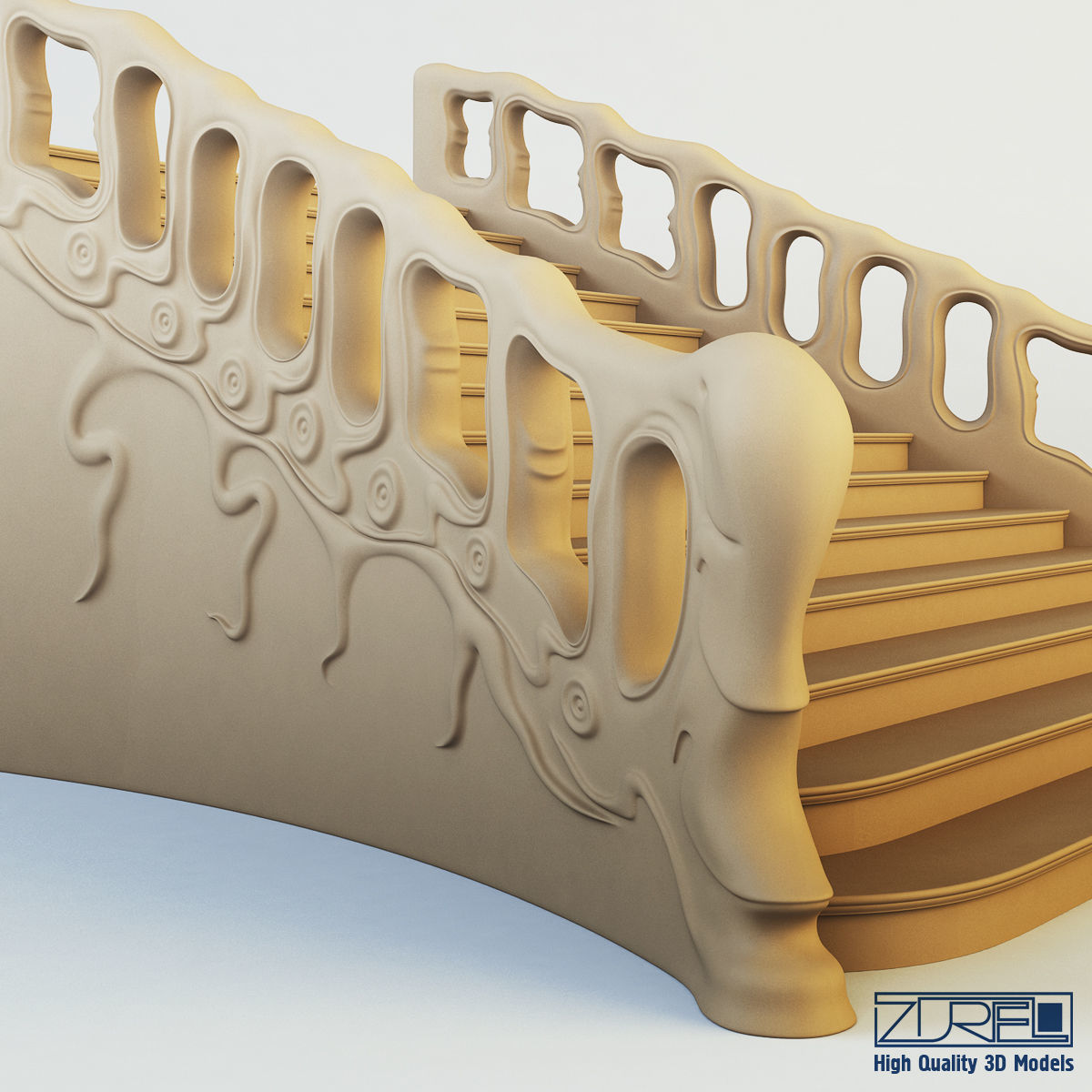 Stairs staircase 3D model_8