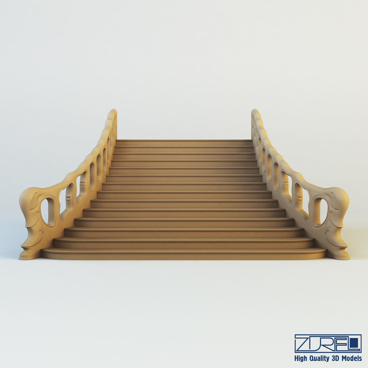 Stairs staircase 3D model_5