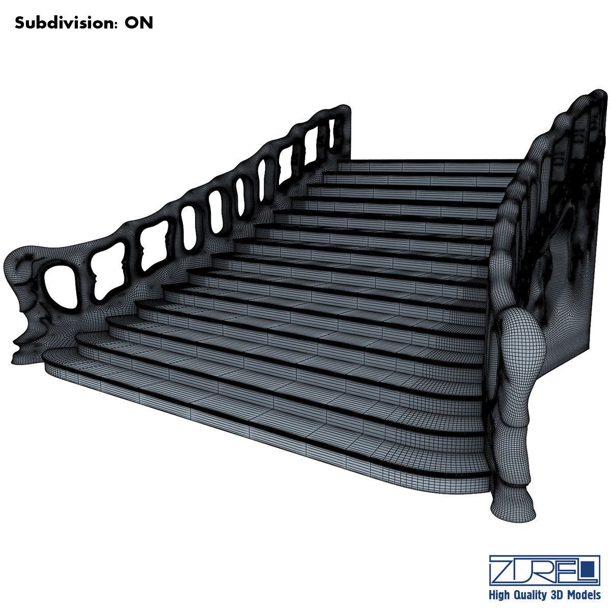 Stairs staircase 3D model_10