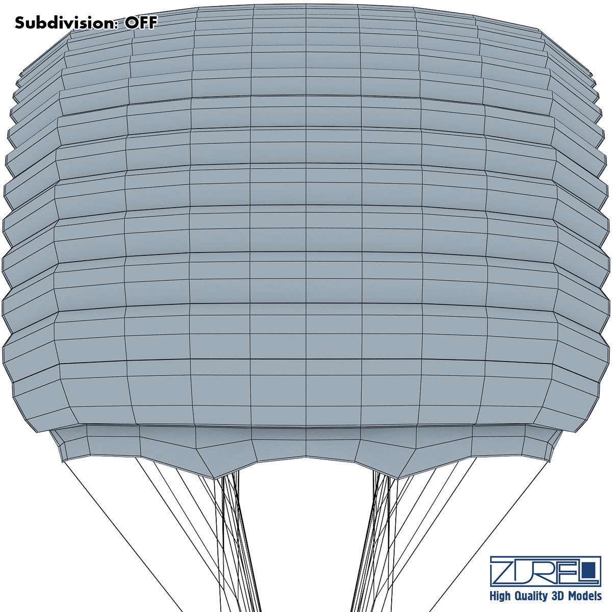 Paraglider v 1 Colorful Parachute 3D model_16