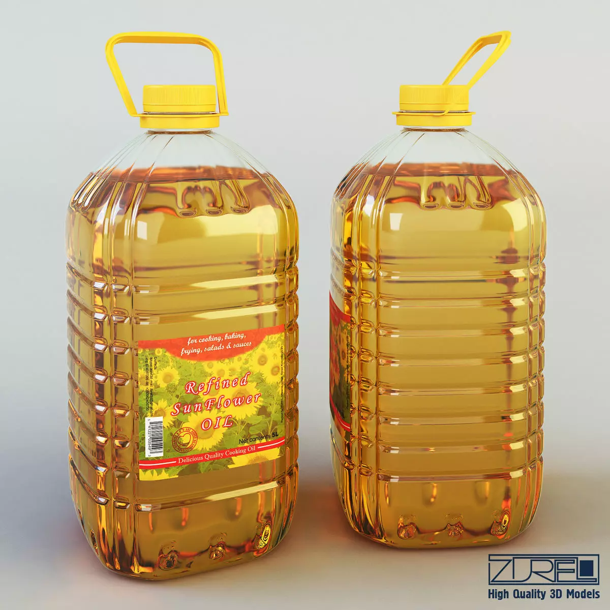 Oil bottle 5 liter 3D model_0