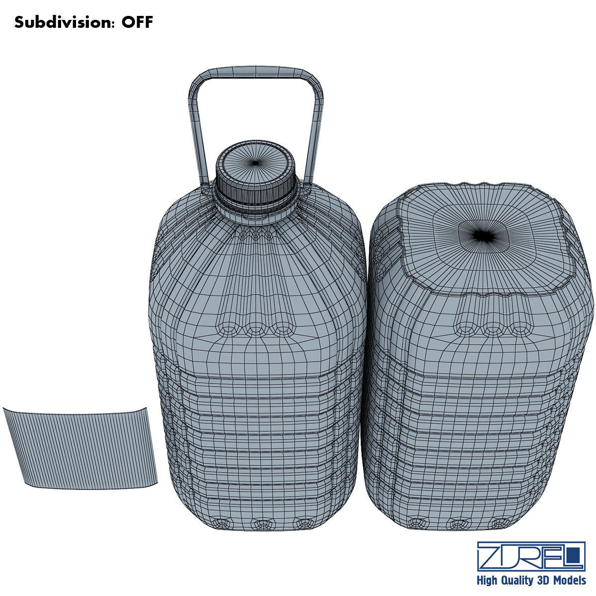 Oil bottle 5 liter 3D model_7