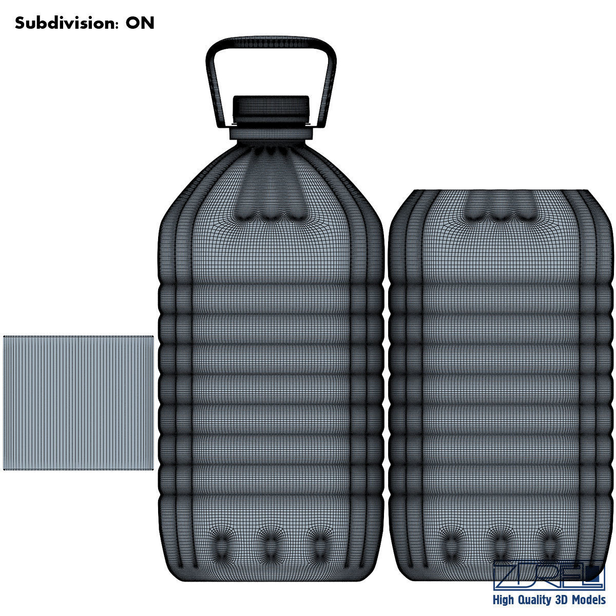 Oil bottle 5 liter 3D model_4