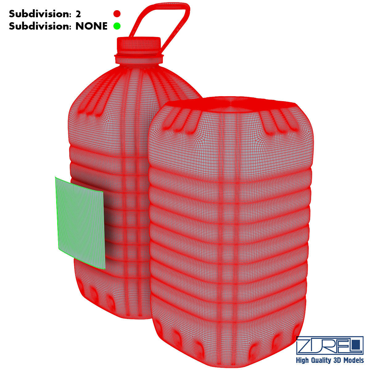 Oil bottle 5 liter 3D model_19