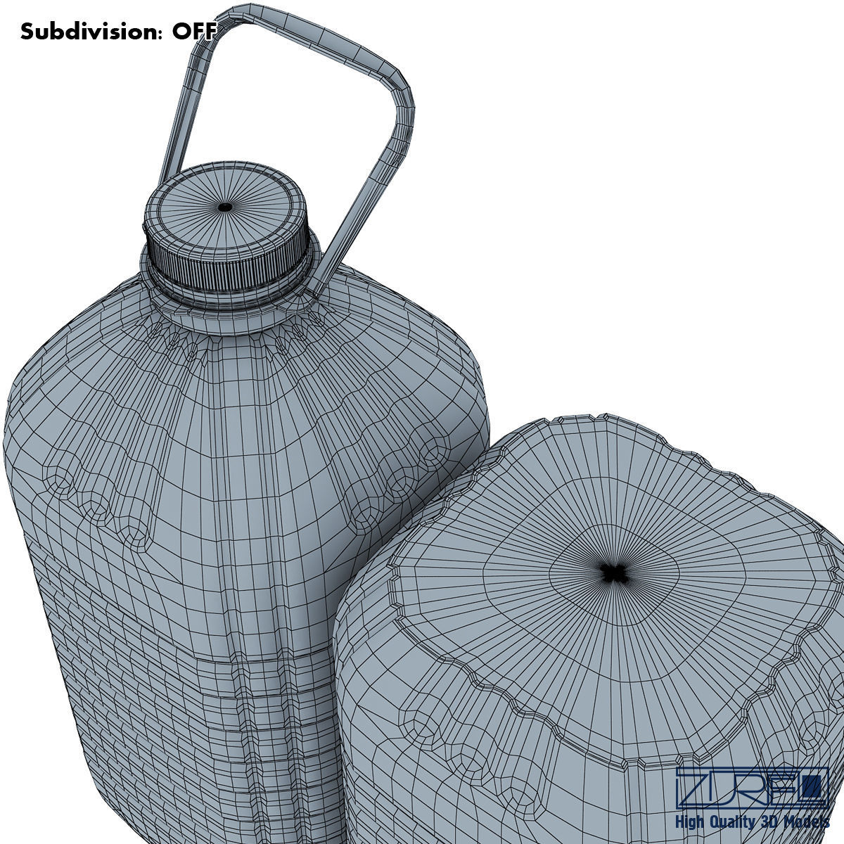 Oil bottle 5 liter 3D model_11