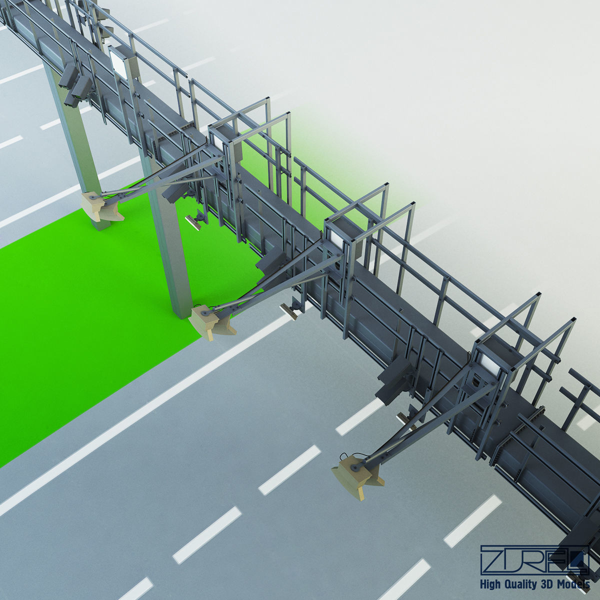 Multi lane free flow MLFF 3D model_3