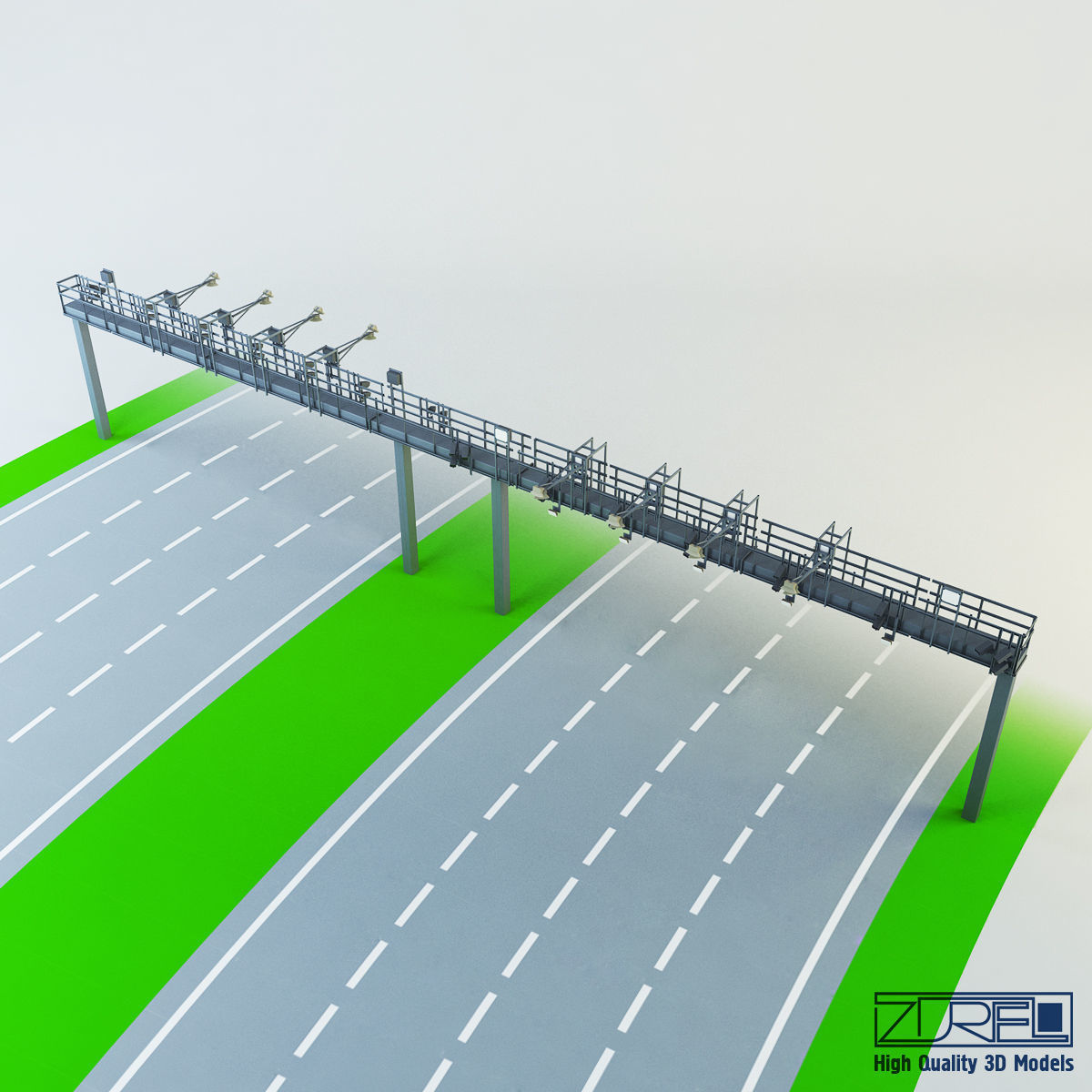 Multi lane free flow MLFF 3D model_5