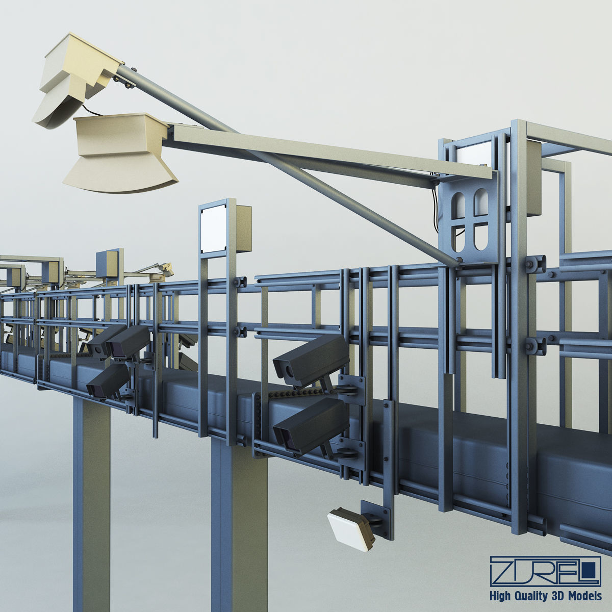Multi lane free flow MLFF 3D model_9