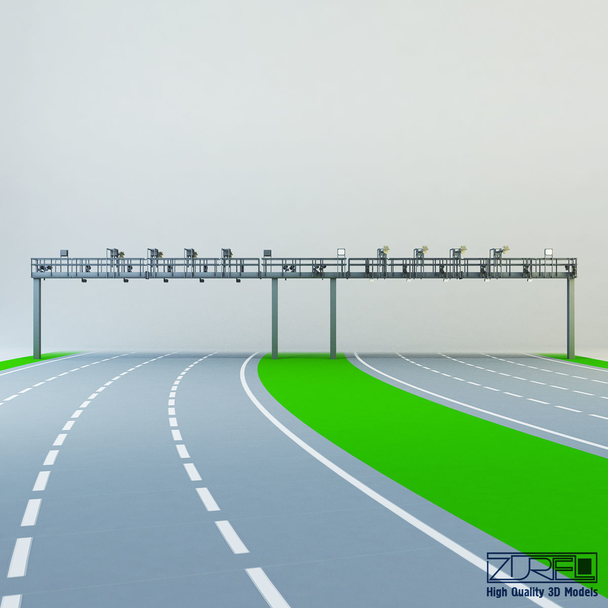 Multi lane free flow MLFF 3D model_7