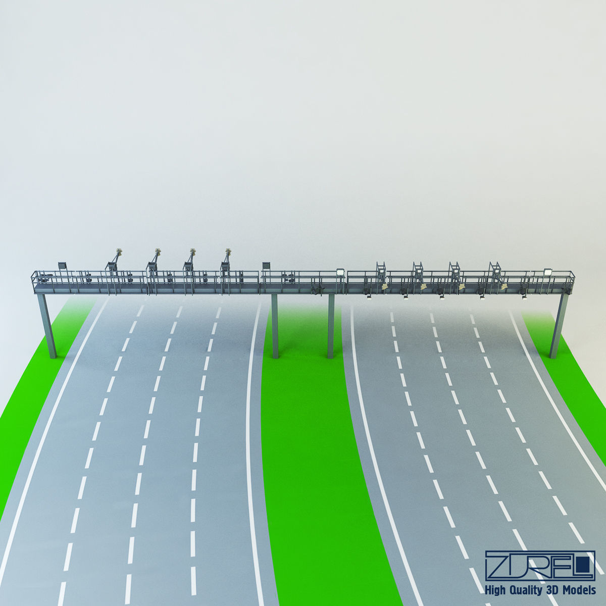 Multi lane free flow MLFF 3D model_6