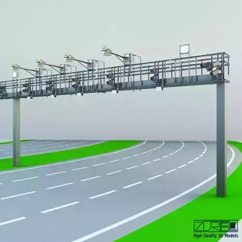 Multi lane free flow MLFF 3D model