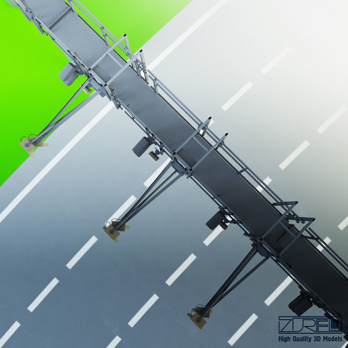 Multi lane free flow MLFF 3D model_4