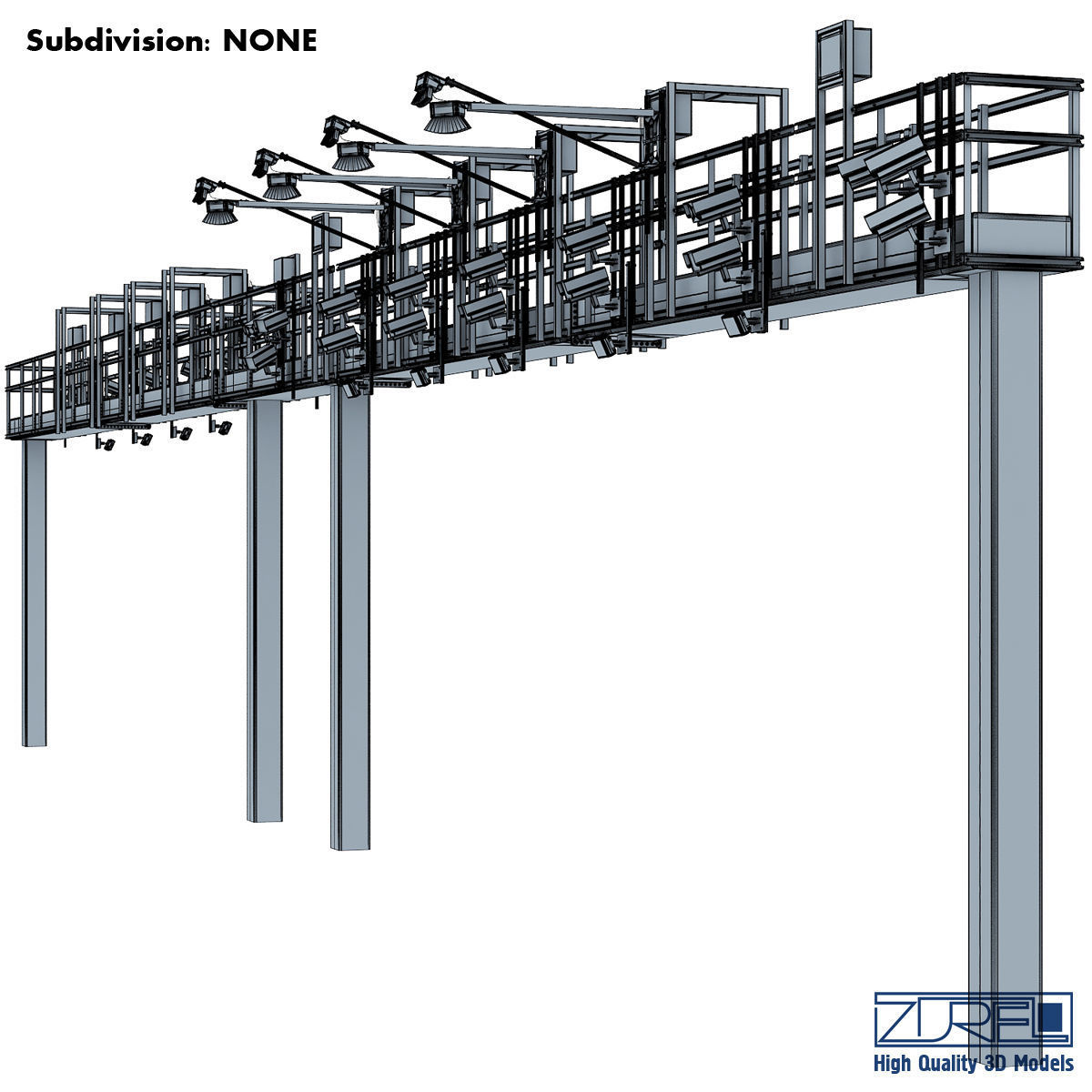 Multi lane free flow MLFF 3D model_18