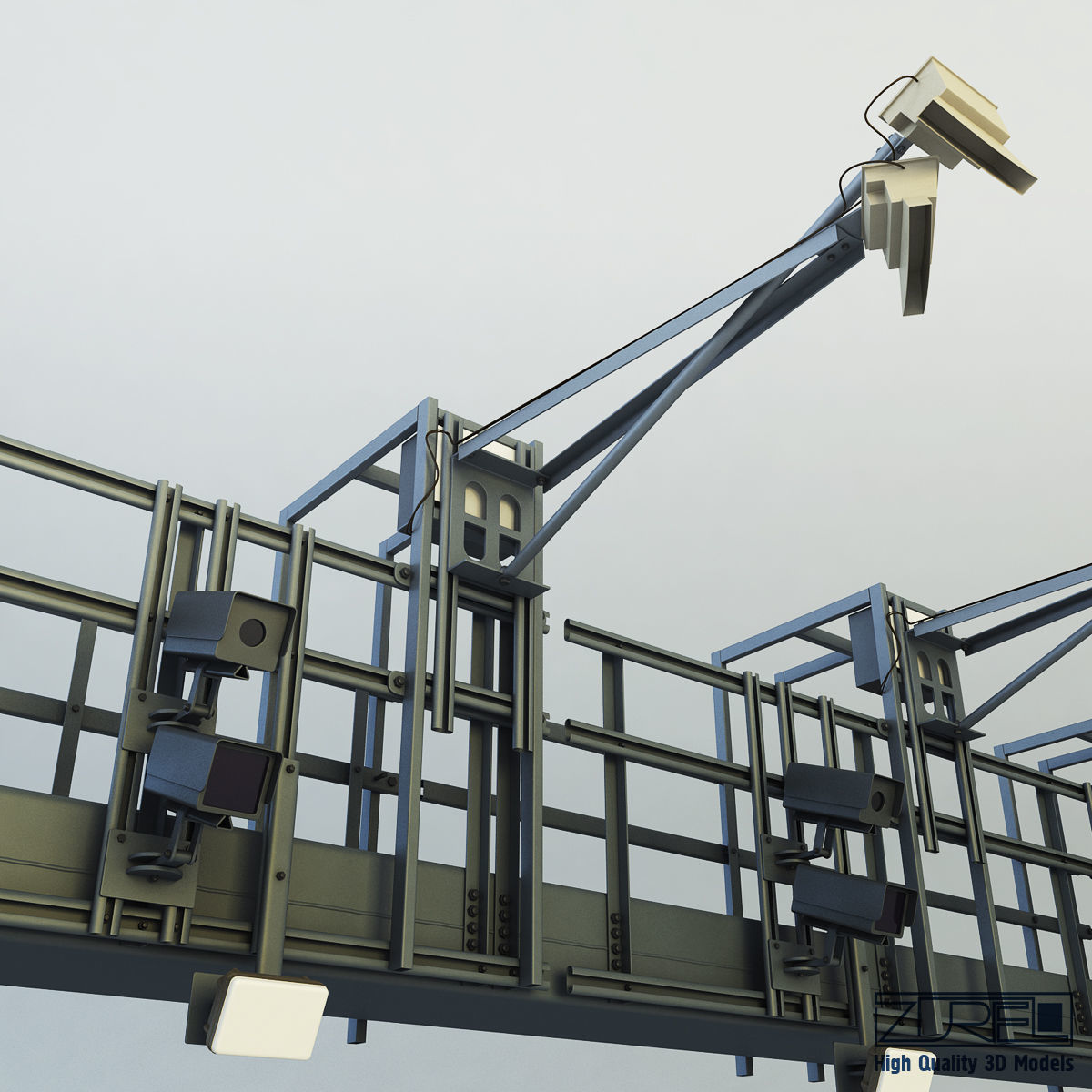 Multi lane free flow MLFF 3D model_10