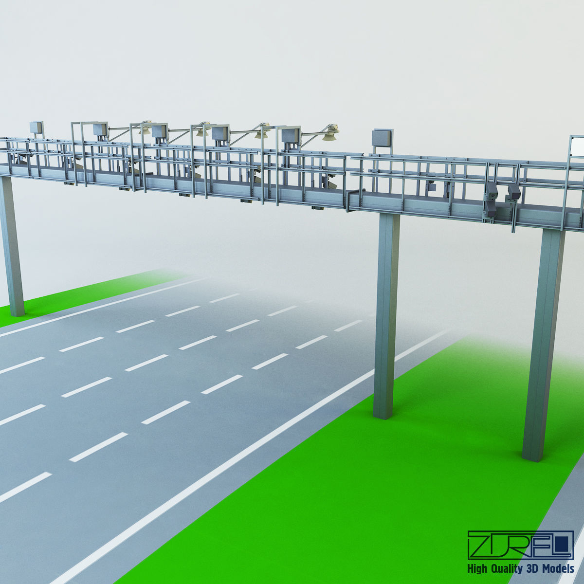 Multi lane free flow MLFF 3D model_2