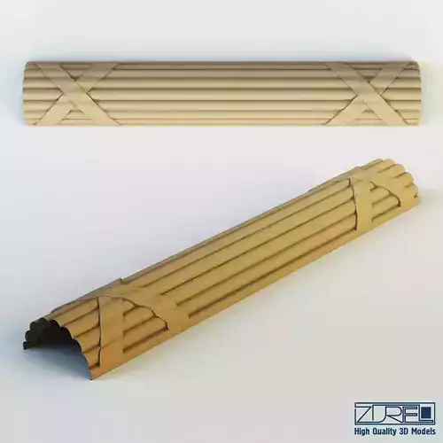 Moulding v 1 wooden tube 3D model