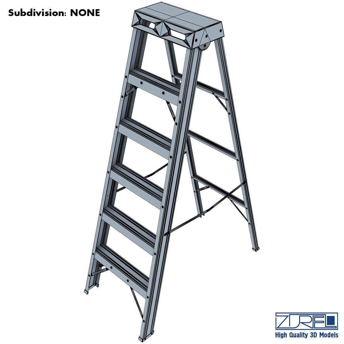 Ladder step 3D model_8