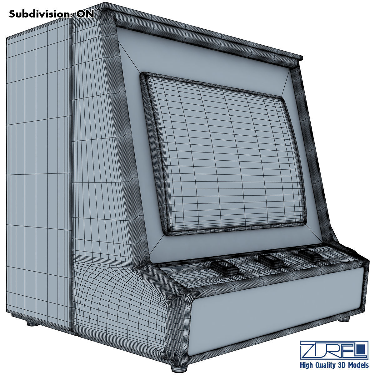 Gaming machine 3D model_8