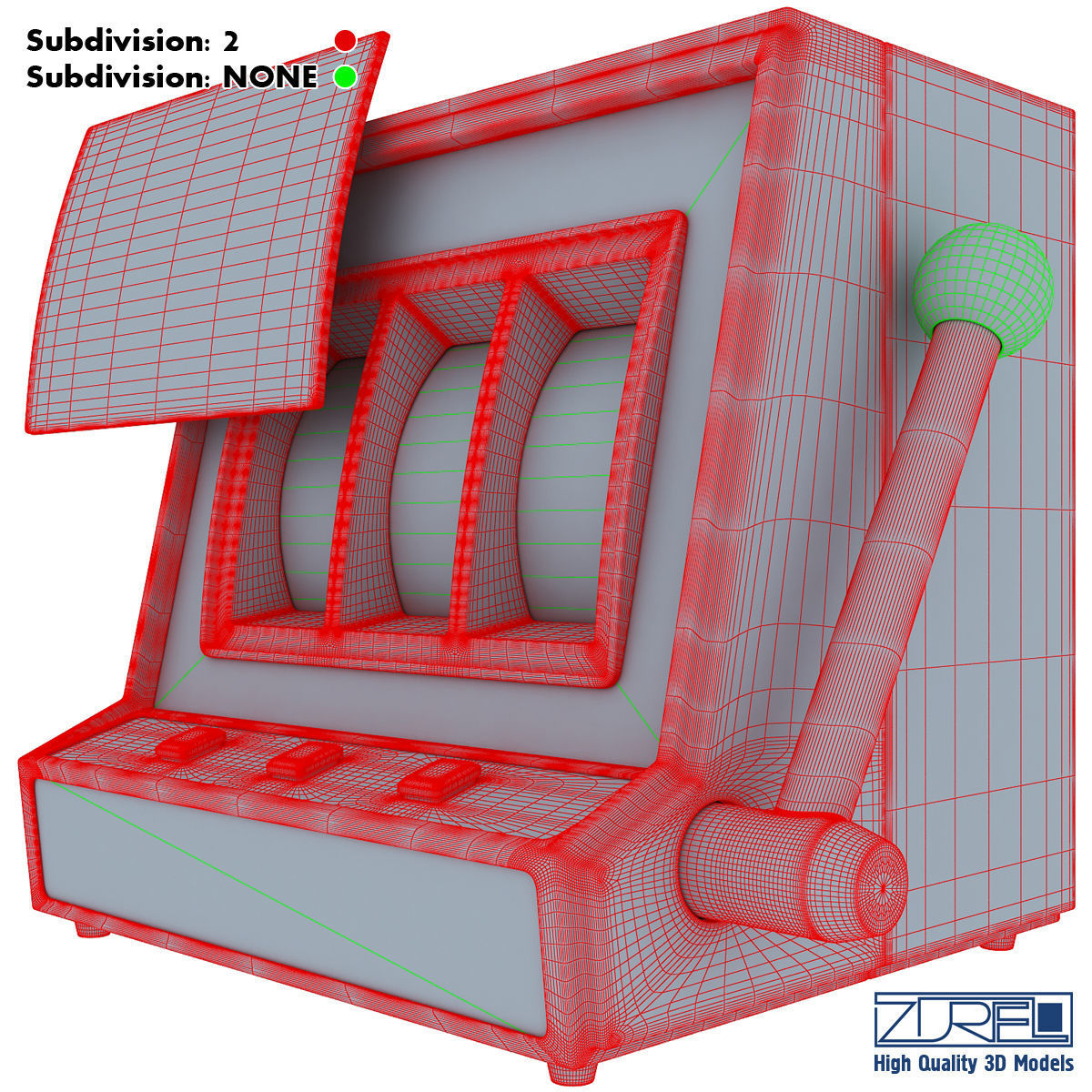 Gaming machine 3D model_18
