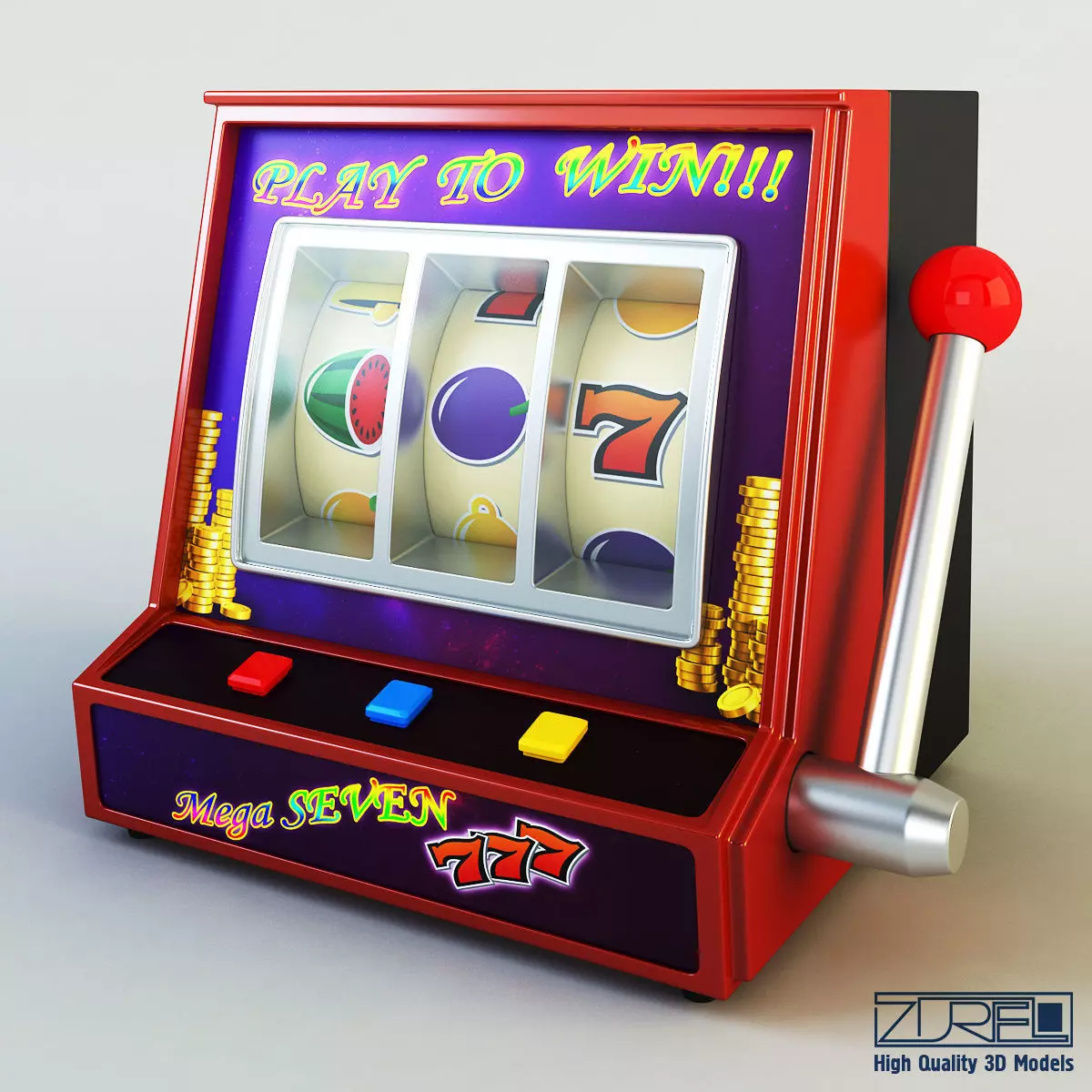 Gaming machine 3D model_0