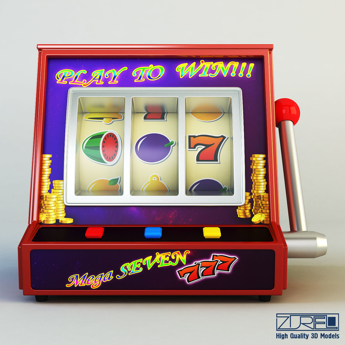 Gaming machine 3D model_1