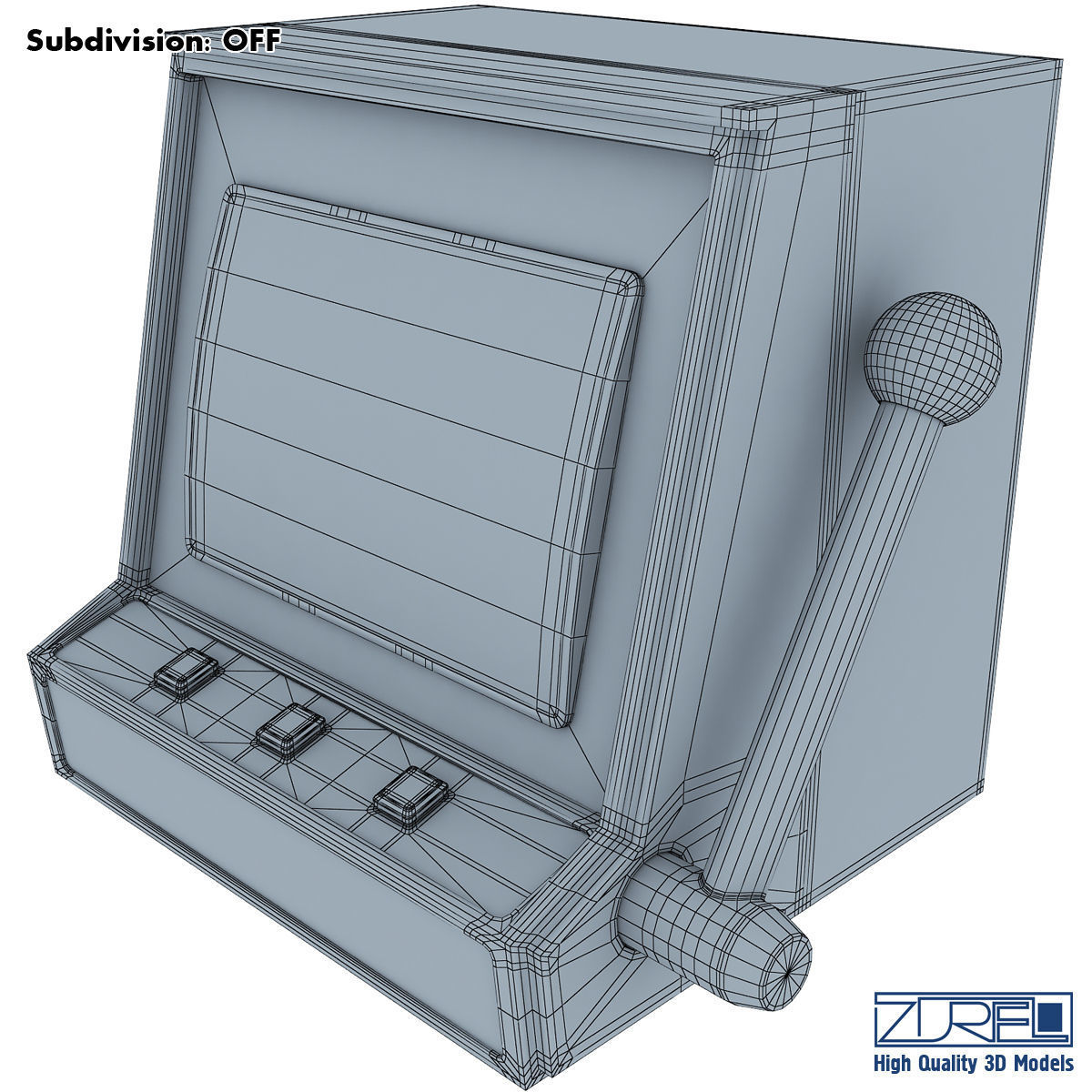 Gaming machine 3D model_7