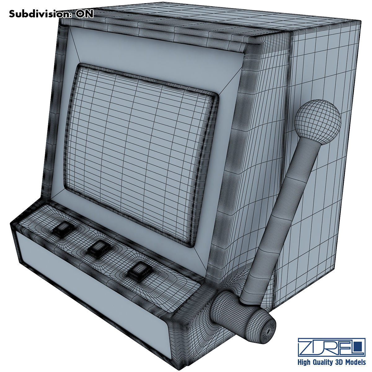 Gaming machine 3D model_6