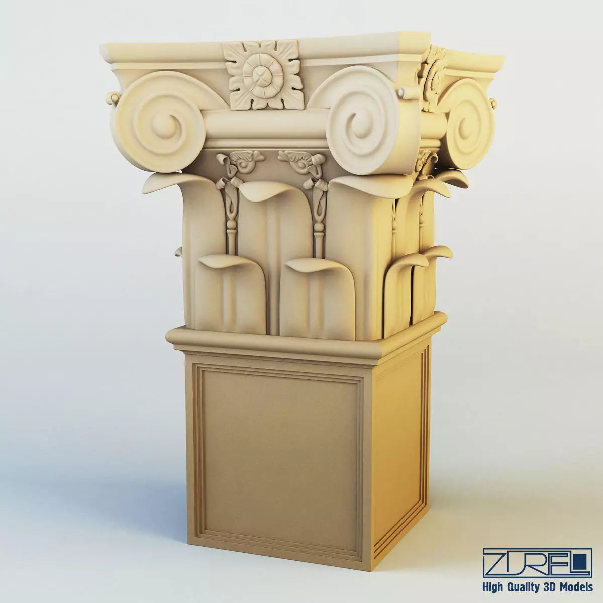 Column capital 3D model