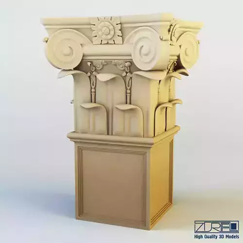 Column capital 3D model