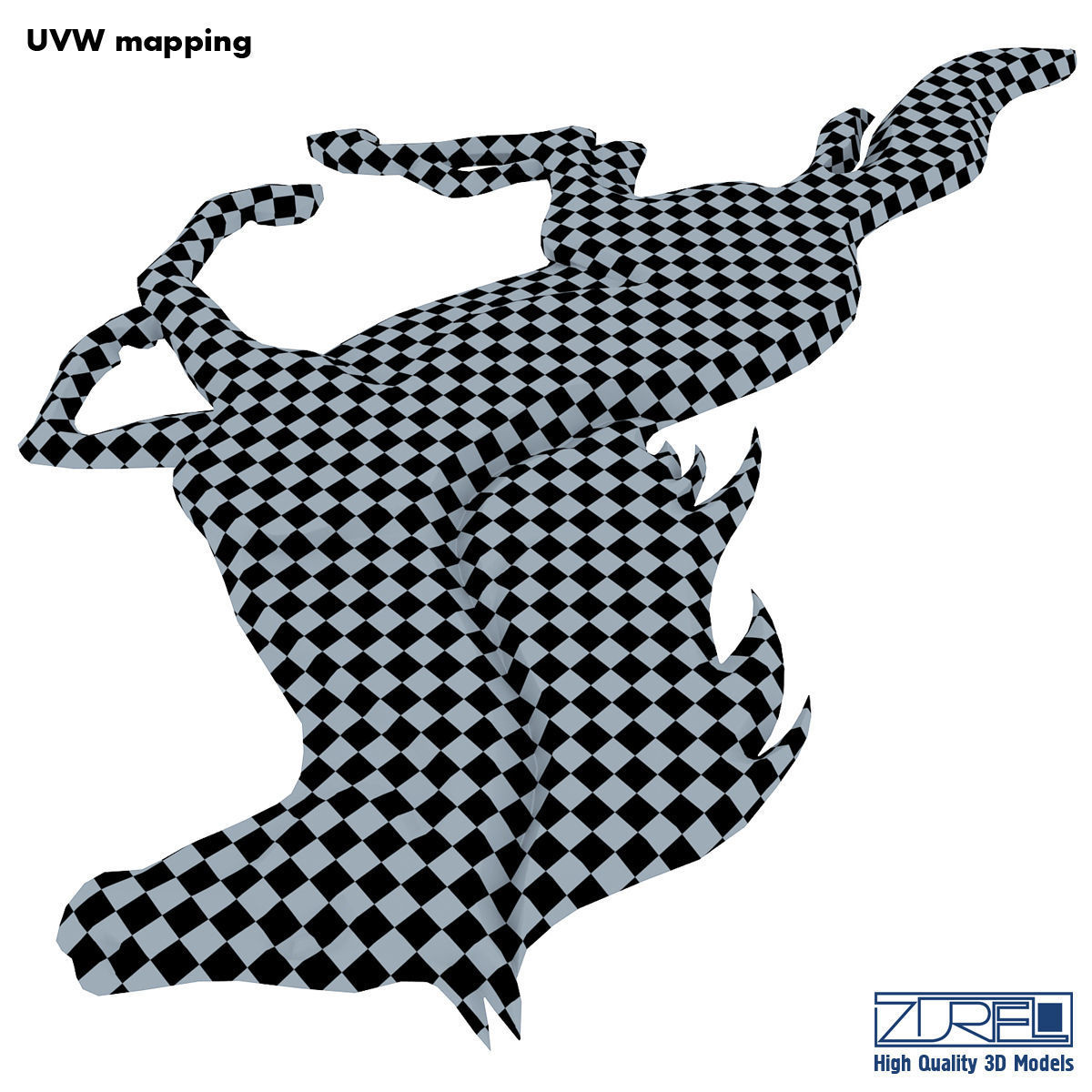 Chrome horse v 1 3D model_18