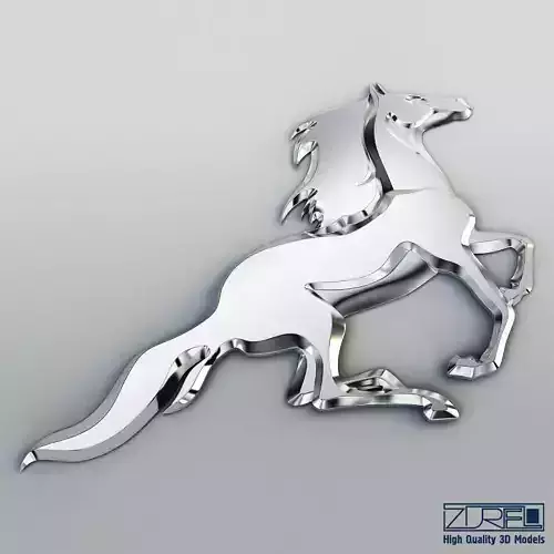 Chrome horse v 1 3D model