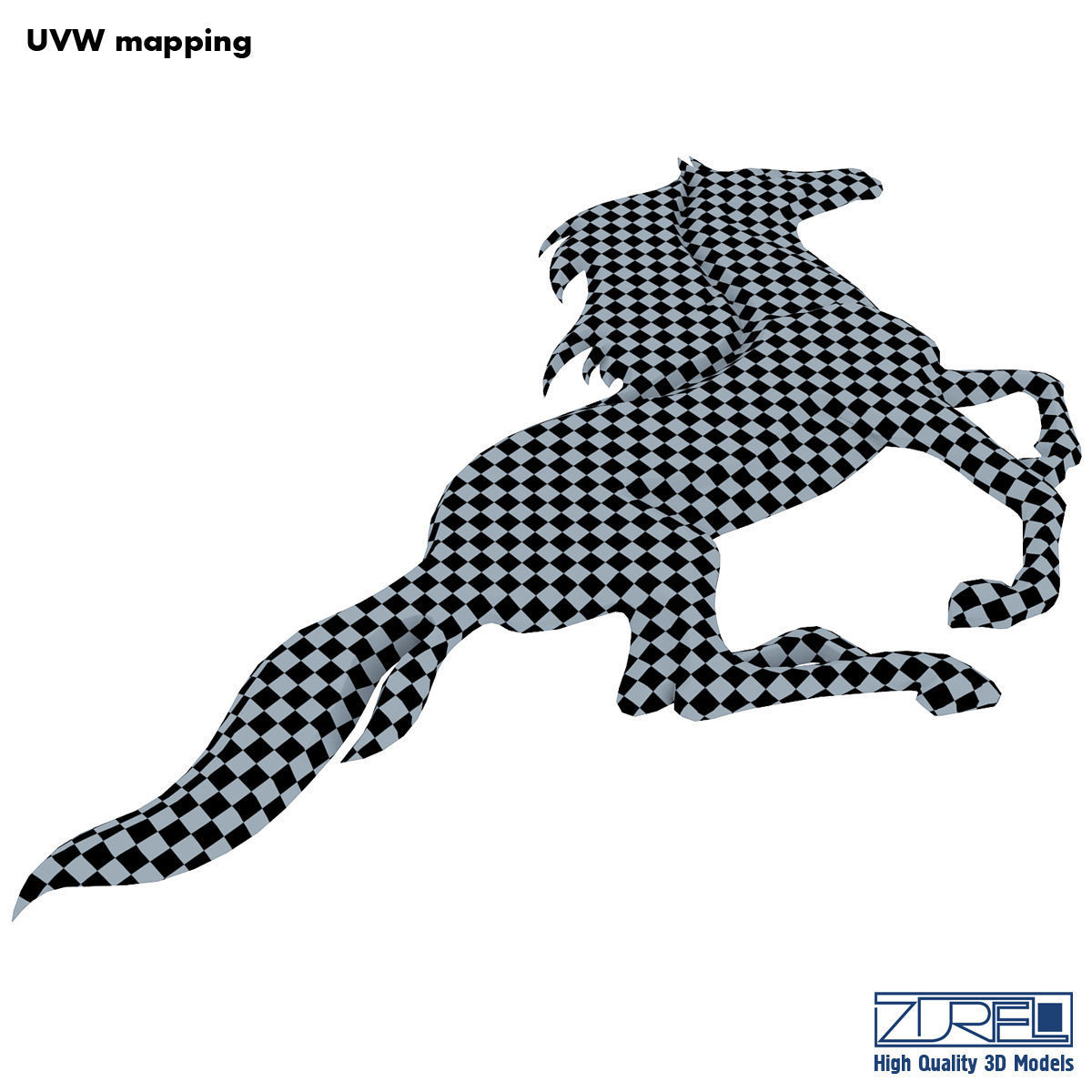 Chrome horse v 1 3D model_17