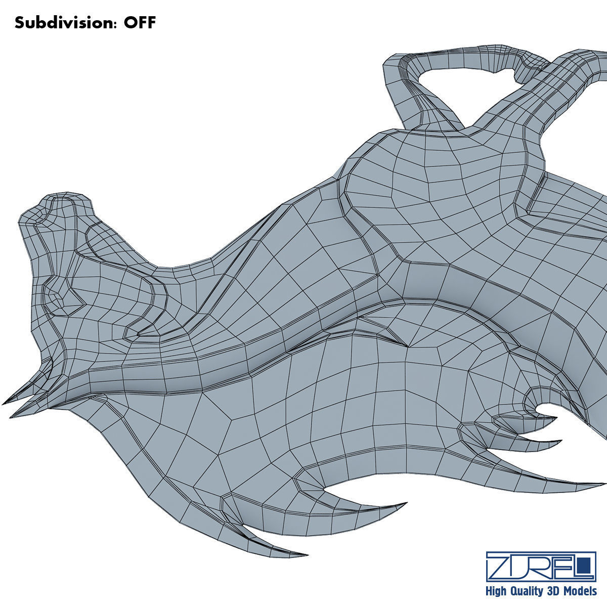 Chrome horse v 1 3D model_13