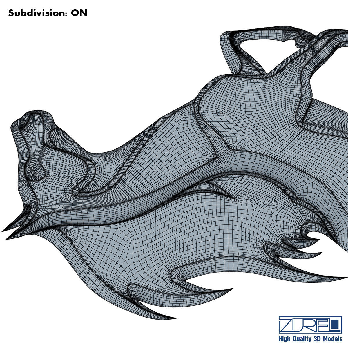 Chrome horse v 1 3D model_12