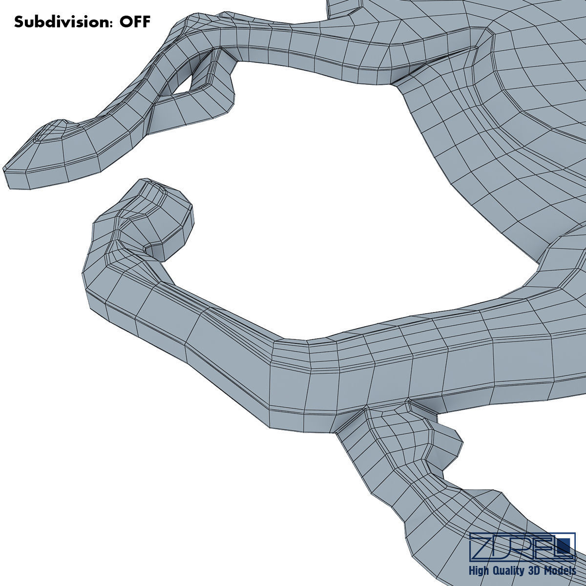 Chrome horse v 1 3D model_15