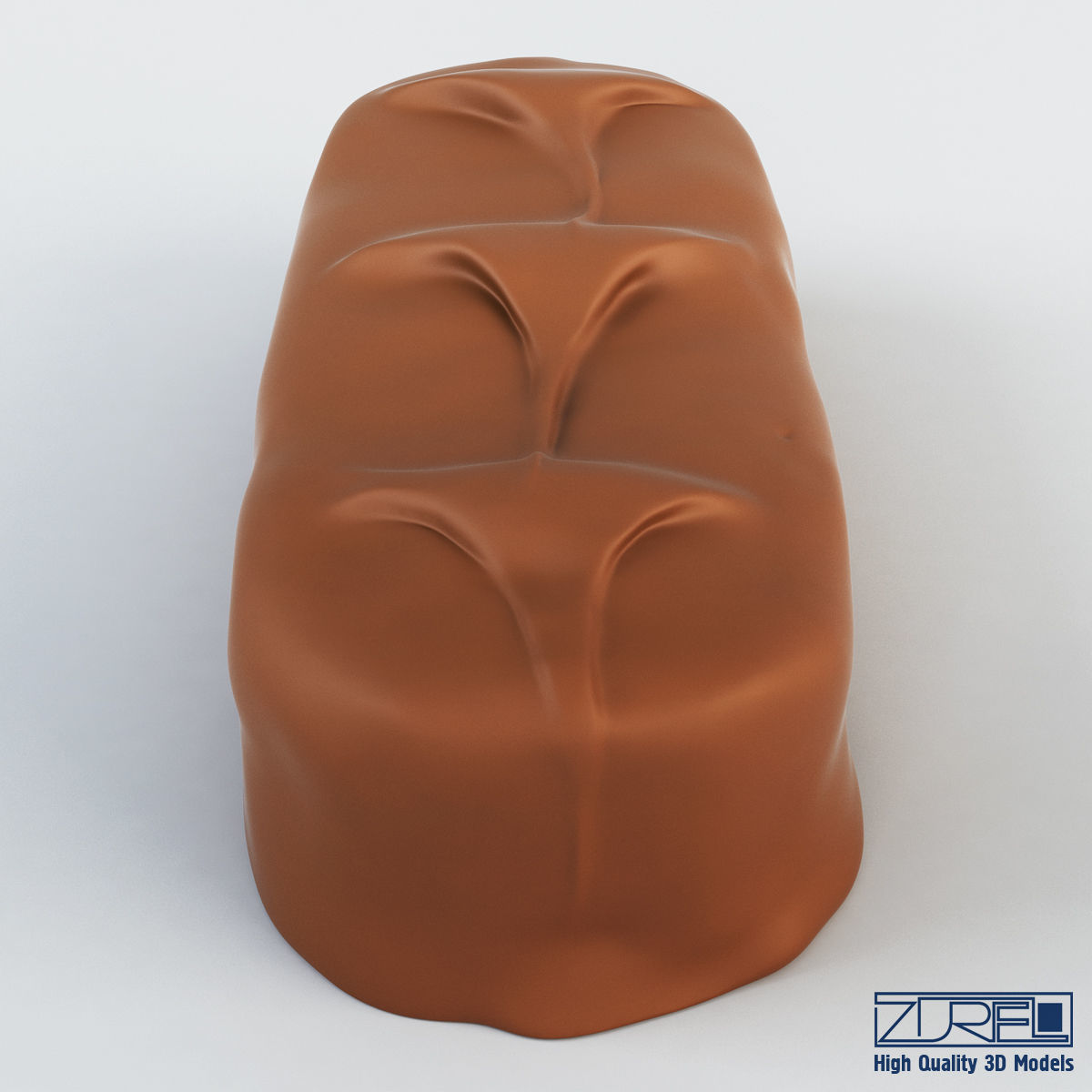 Bounty chocolate bar 3D model_3