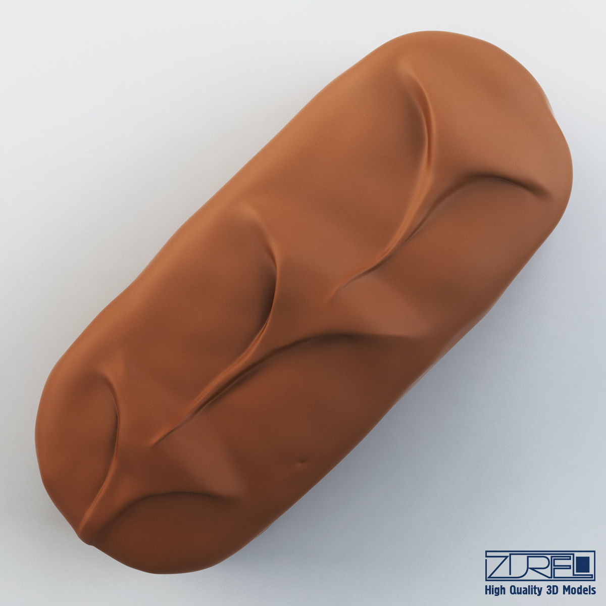 Bounty chocolate bar 3D model_2