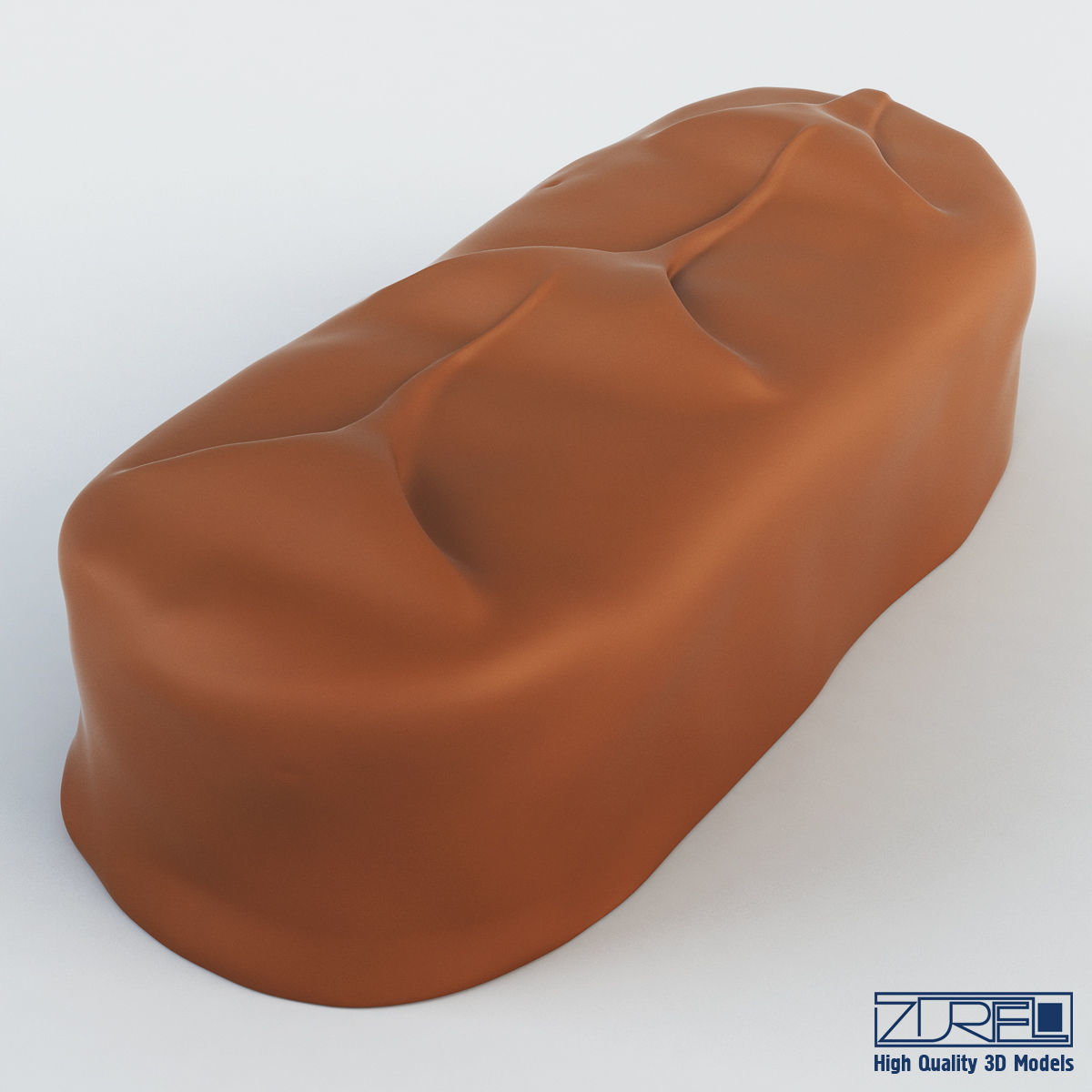 Bounty chocolate bar 3D model_1