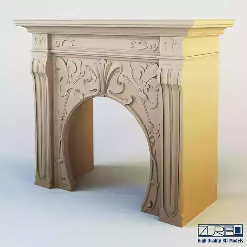 Art Nouveau fireplace