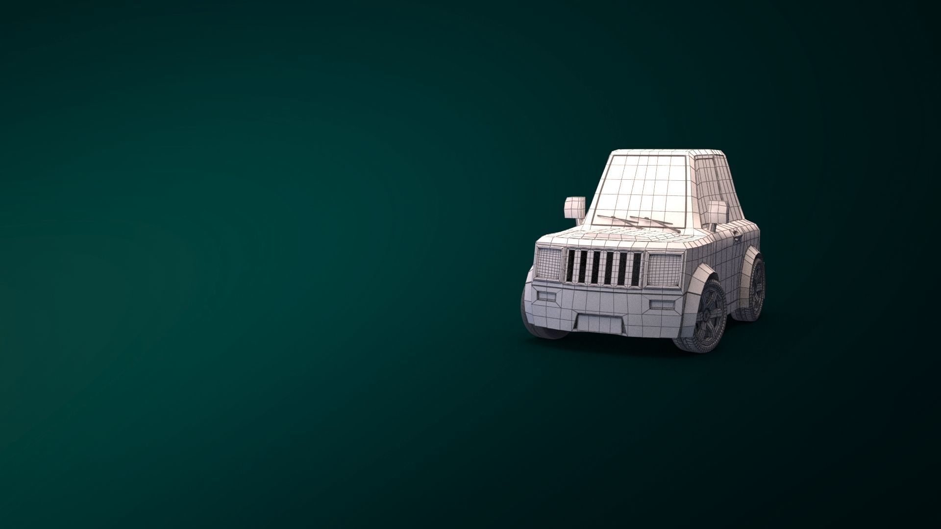 Cartoon Car  3D model_2
