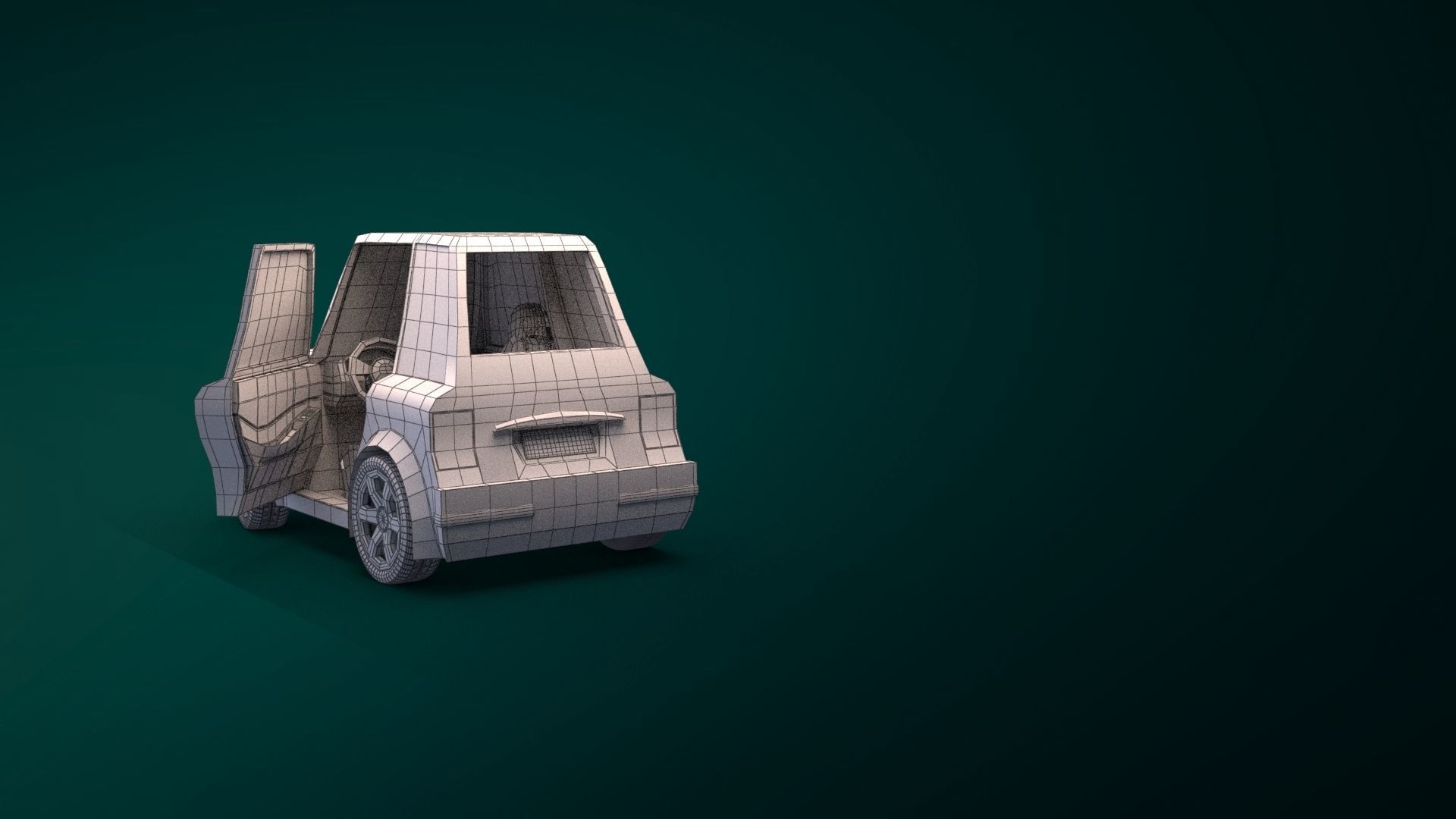 Cartoon Car  3D model_1