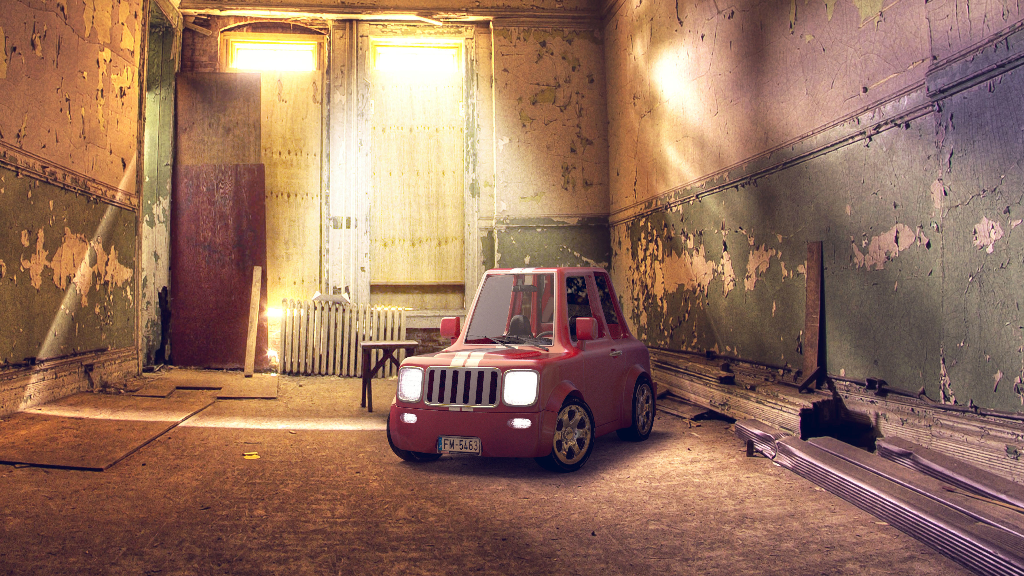 Cartoon Car  3D model_4