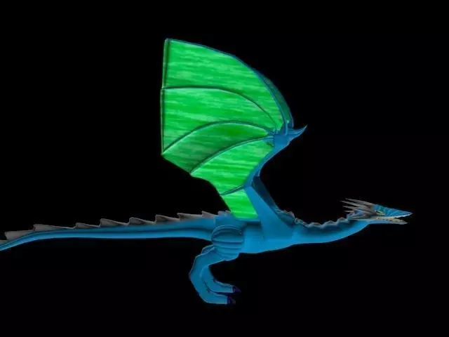 Blue Wyvern Free low-poly 3D model