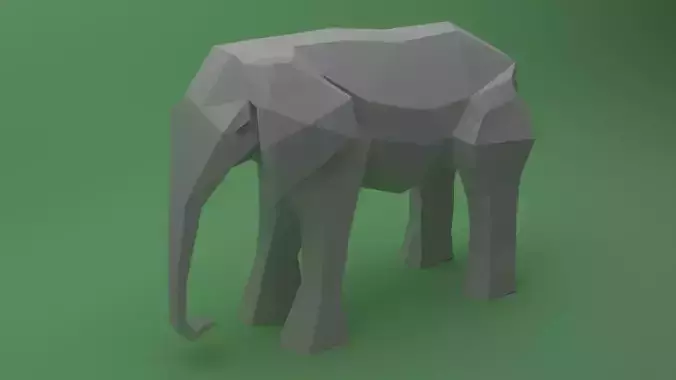 Low Poly Elephant