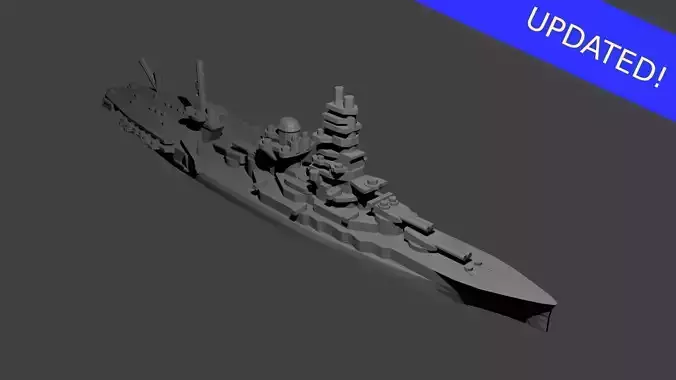 Japanese Ise Class Battleship Free 3D print model